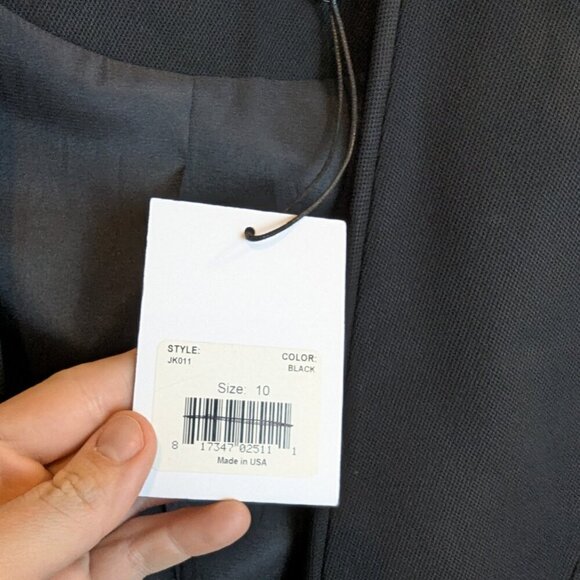 NWT Brandon Maxwell Luxury Flare-Sleeve Black Blazer, Sz 10 - Picture 13 of 16